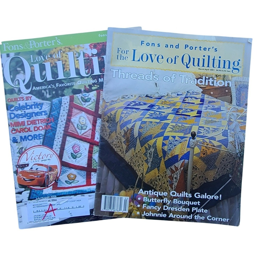 Fons and Porter Love of Quilting Magazine Lot 2001 2006 25th Anniversary Issue